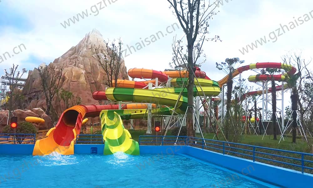 江苏盐城长乐水世界螺旋滑梯 江苏盐城长乐水世界螺旋滑梯